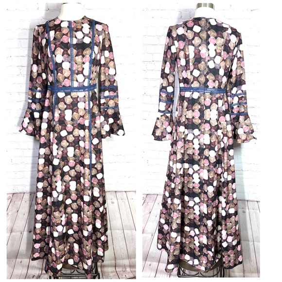 ⏳••NWT🤩 |•ANNA HARIRI•| Lokum Maxi Long Sleeve Dress - Picture 2 of 16